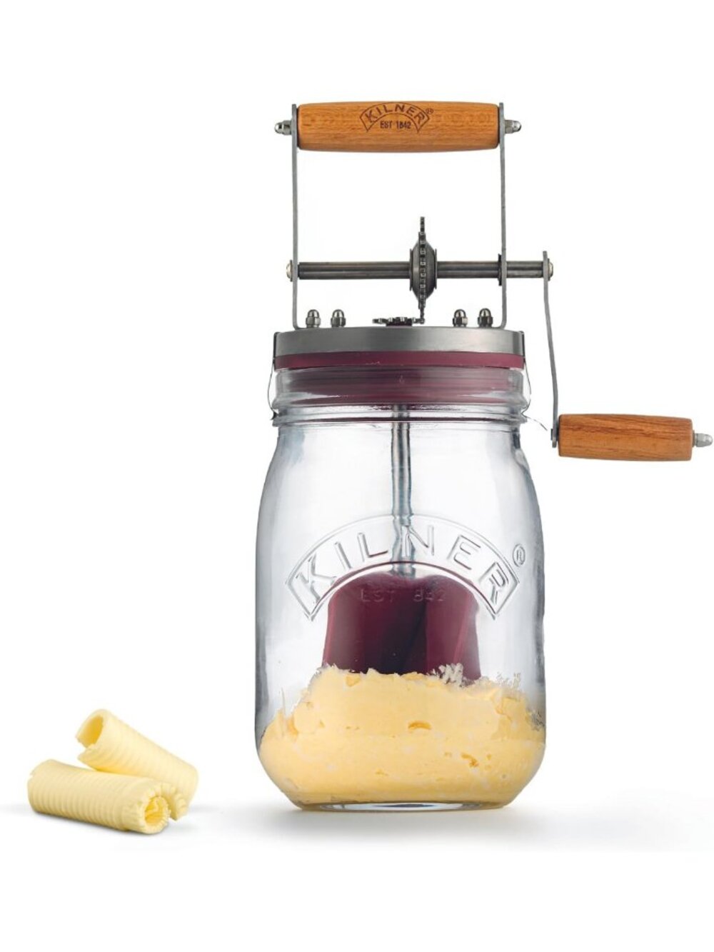 Vintage Glass Butter Churner - Make Homemade Butter in 10 Minutes, 34 oz
